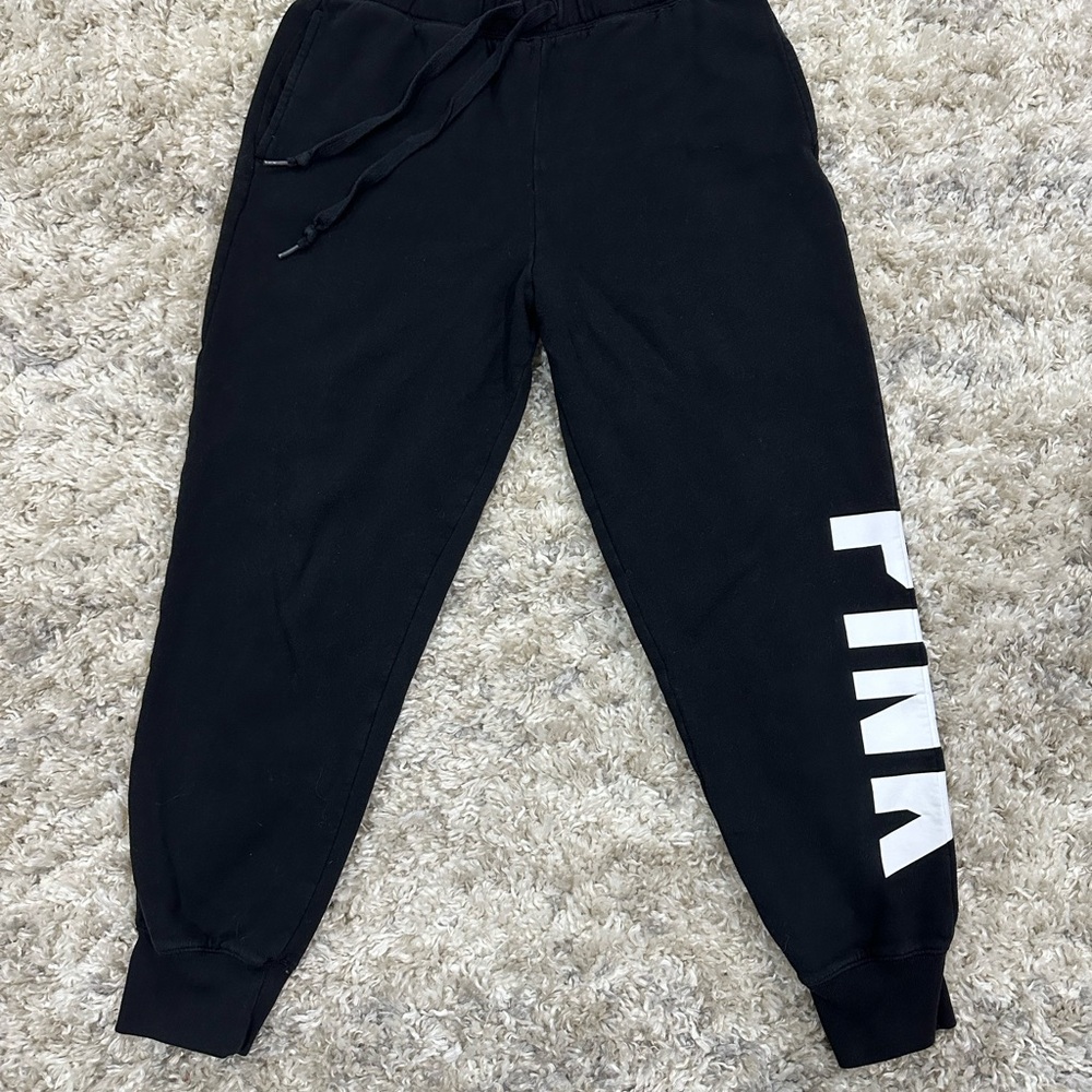 PINK Victoria's Secret Black Jogger Pants